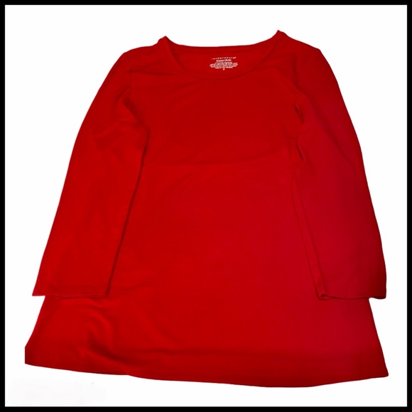NEW INVESTMENTS ESSENTIALS RED 3/4 SLEEVE T-SHIRT - Picture 5 of 6